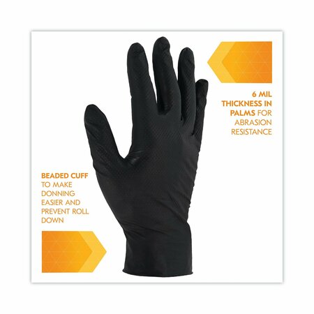 Kleenguard Kraken Grip, Nitrile Disposable Gloves, 6 mil Palm, Nitrile, 900 PK, Black 49279